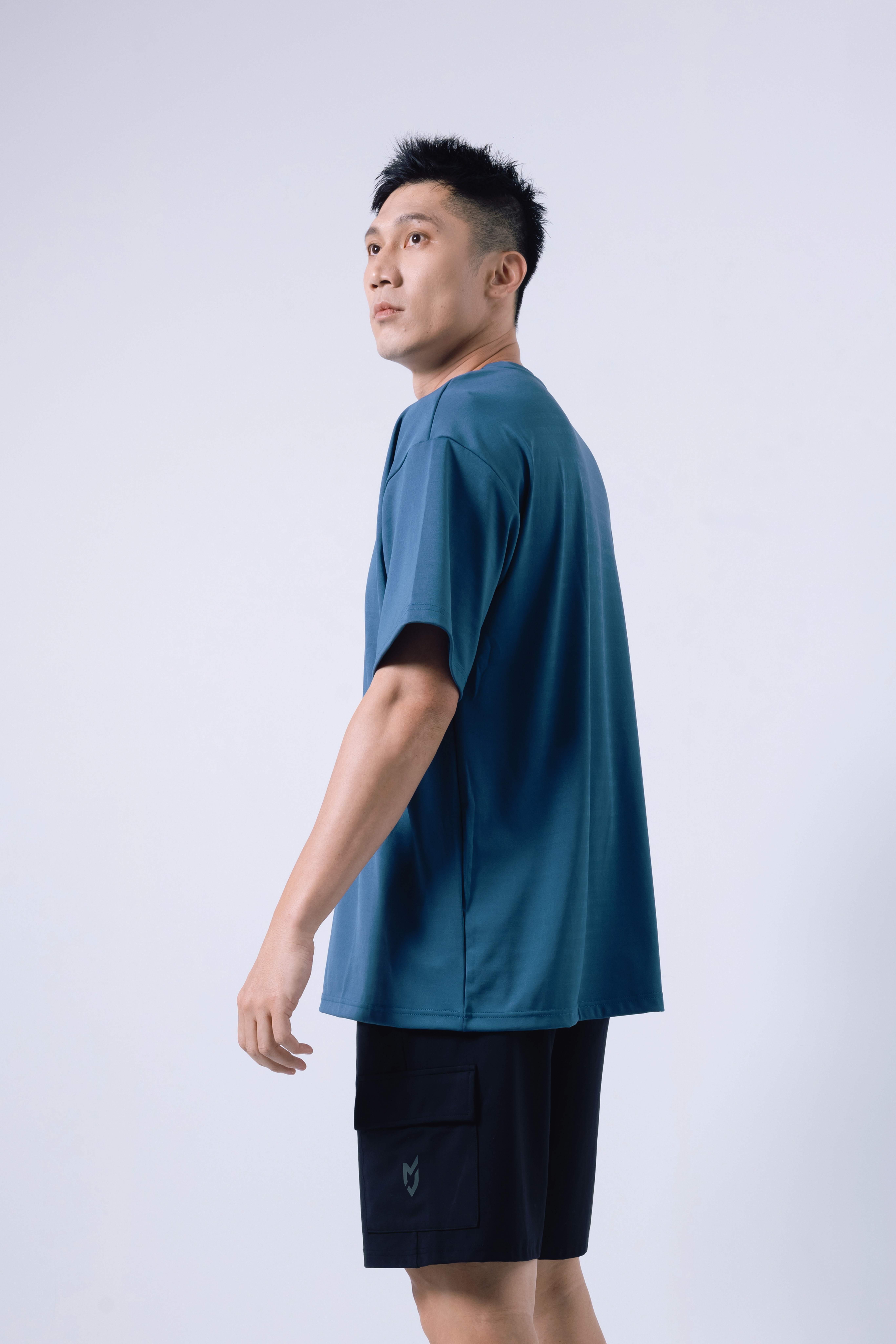MJC 單向導濕OVERSIZE運動短袖（丈青）