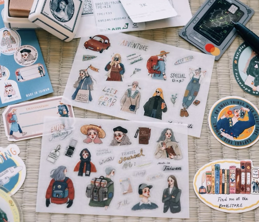 環島旅行  轉印貼紙  兩款一組｜甜蜜生活
