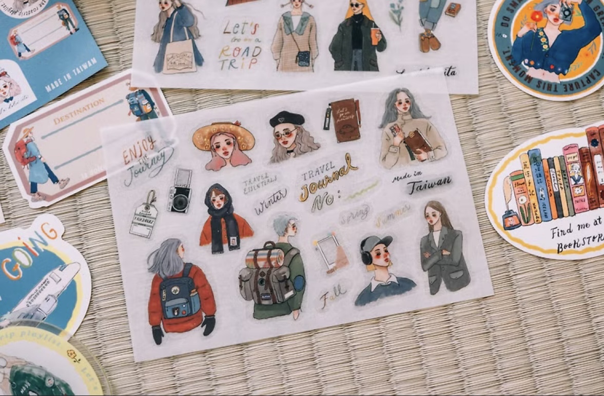 環島旅行  轉印貼紙  兩款一組｜甜蜜生活