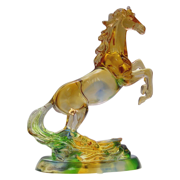 鹿港窯禮品館│琉璃 擺飾 壯志凌雲 馬到成功 - 成功與勝利的象徵│桌面工藝品 開業開市禮品 辦公室裝飾品