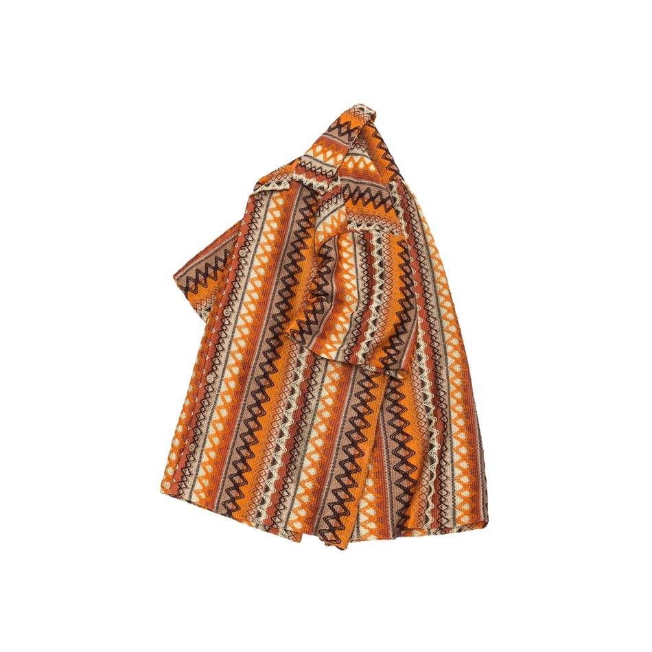 民族風編織古巴領襯衫