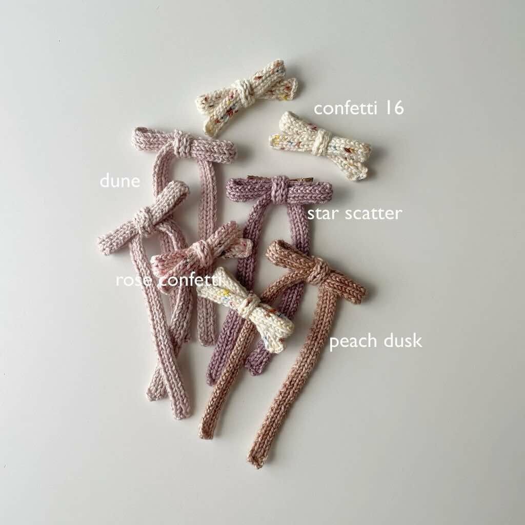 Nini Knit - 日本手工髮夾 蝴蝶結長款