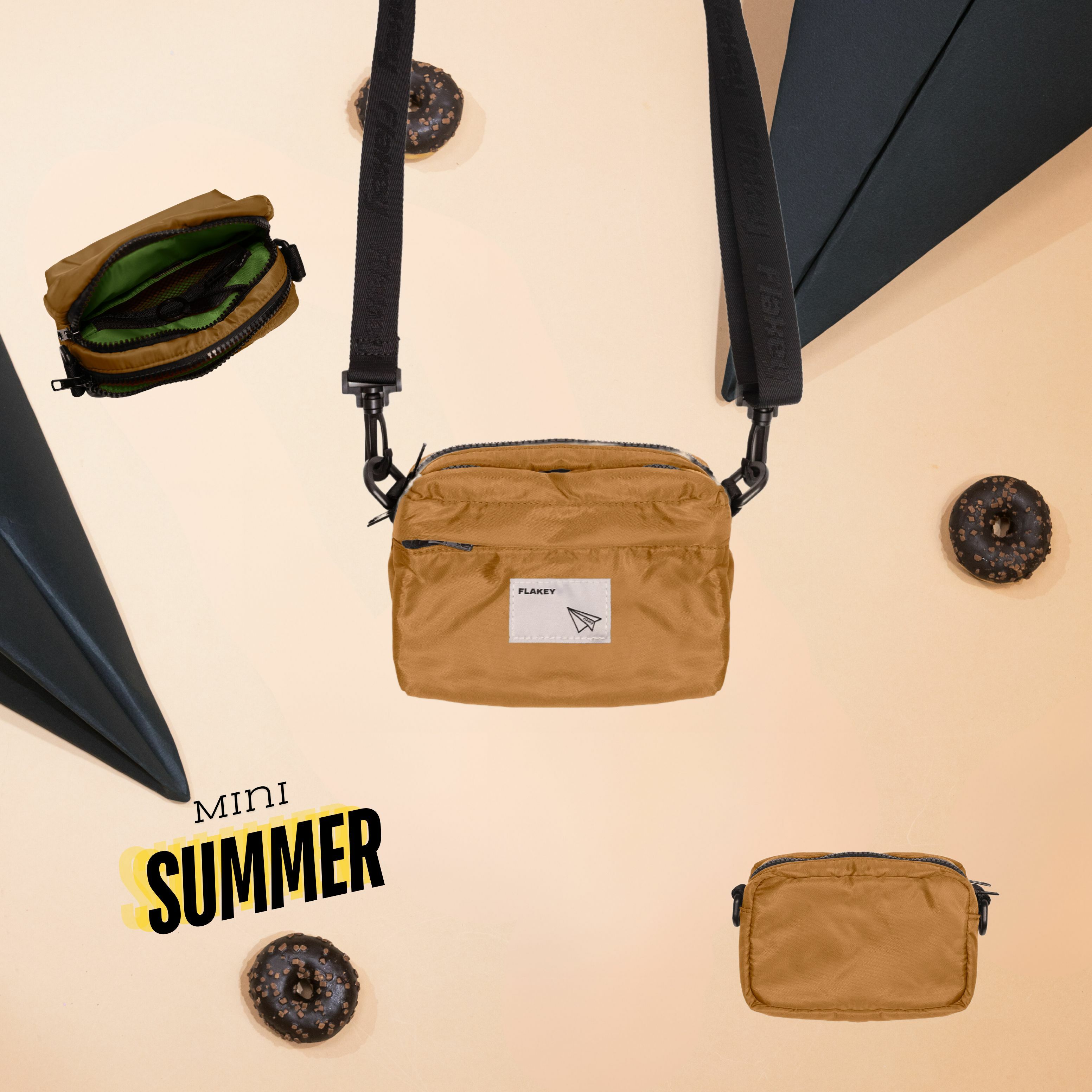 MINI SUMMER MINI休閑風輕巧斜揹袋(芥黃)(限量貨品)