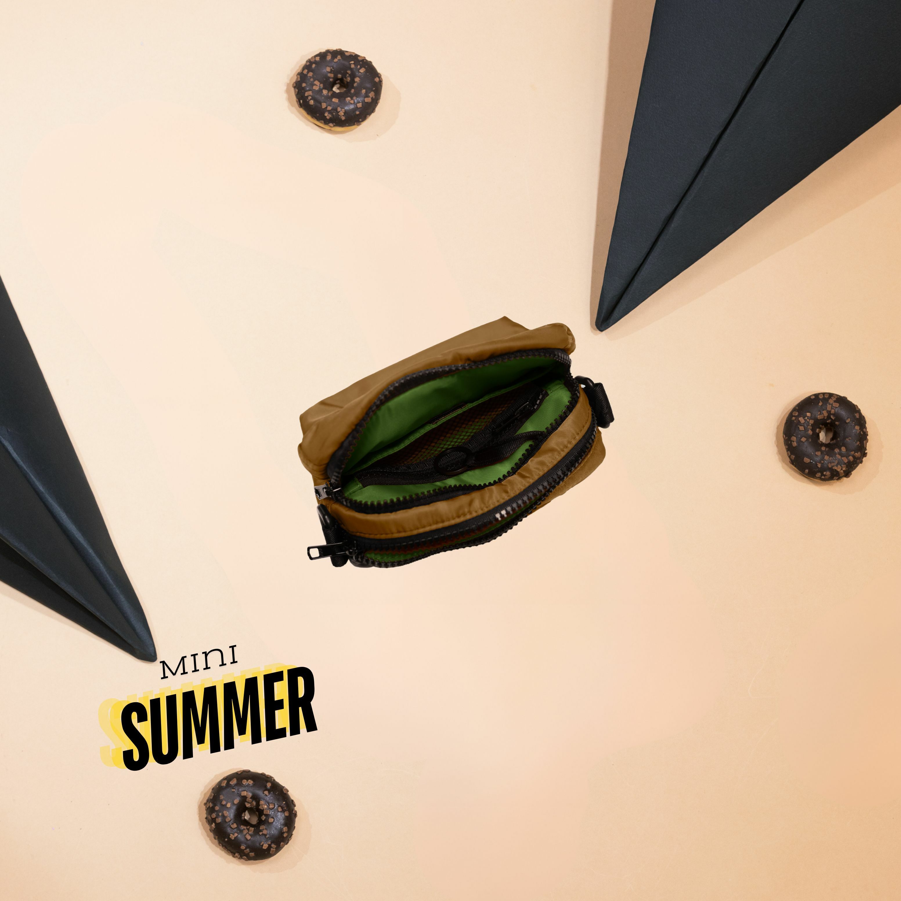 MINI SUMMER MINI休閑風輕巧斜揹袋(芥黃)(限量貨品)