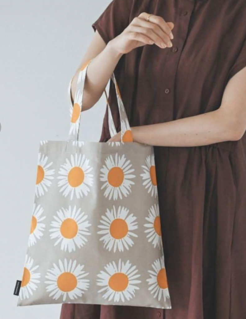 代購現貨 ｜ Marimekko 日本限定 Tote bag | Mini Unikko Brown  x blue
