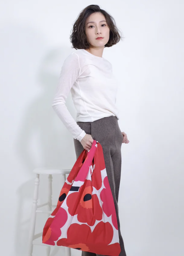 代購現貨 ｜Marimekko  Smartbag 環保袋 | red pieni unikko