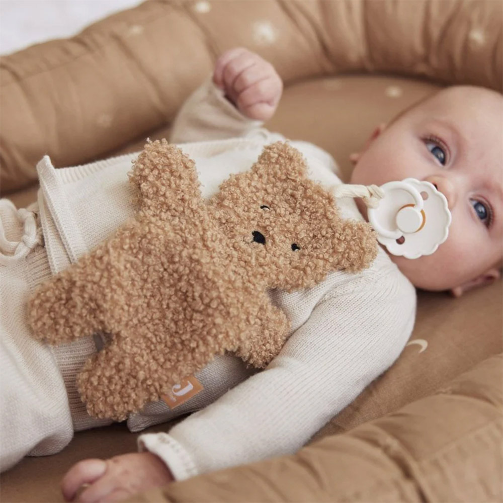 荷蘭Jollein 泰迪熊奶嘴鍊-Biscuit