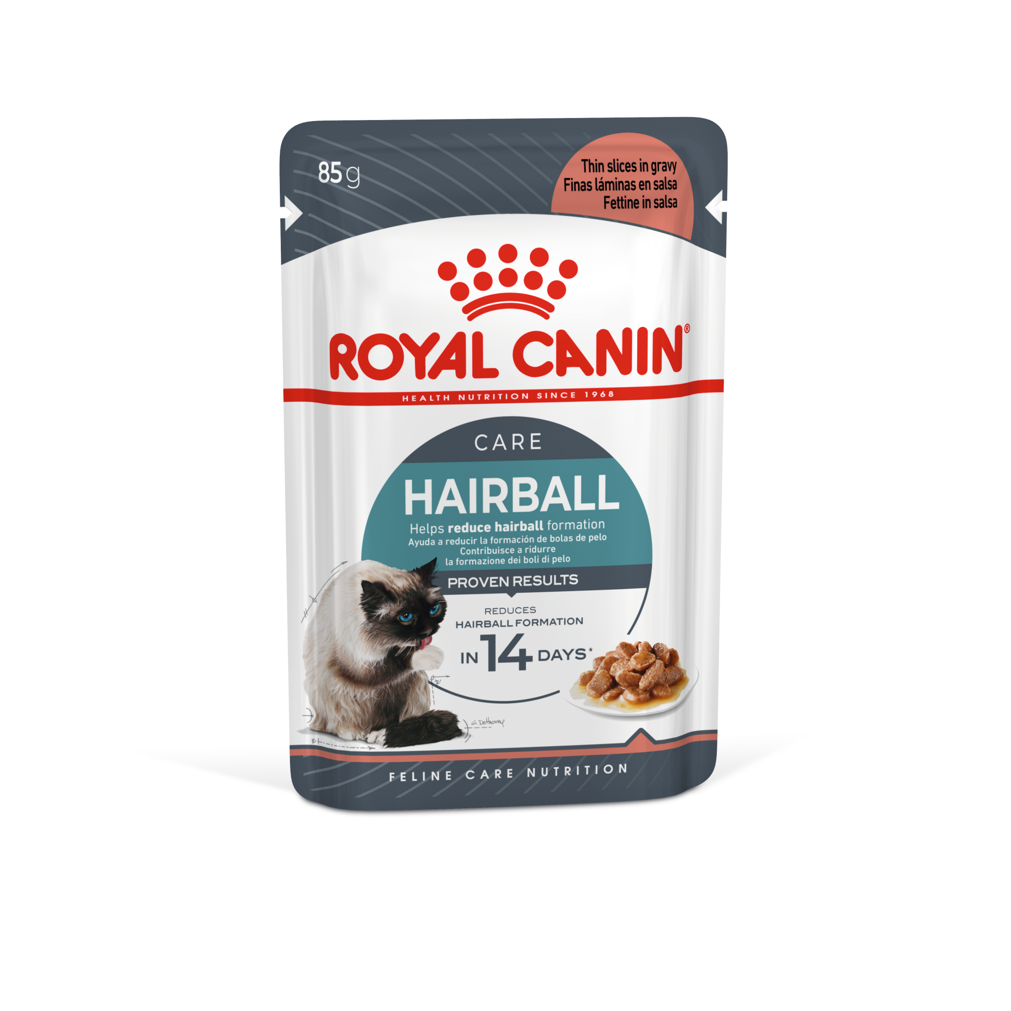 法國皇家 FCN 成貓除毛球加護主食濕糧（肉汁）85G (原箱12包)