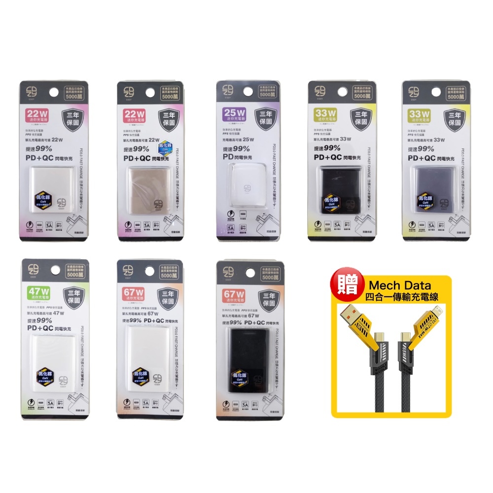 【COZY 神隊源】快充充電器 台灣製造 （贈充電線）