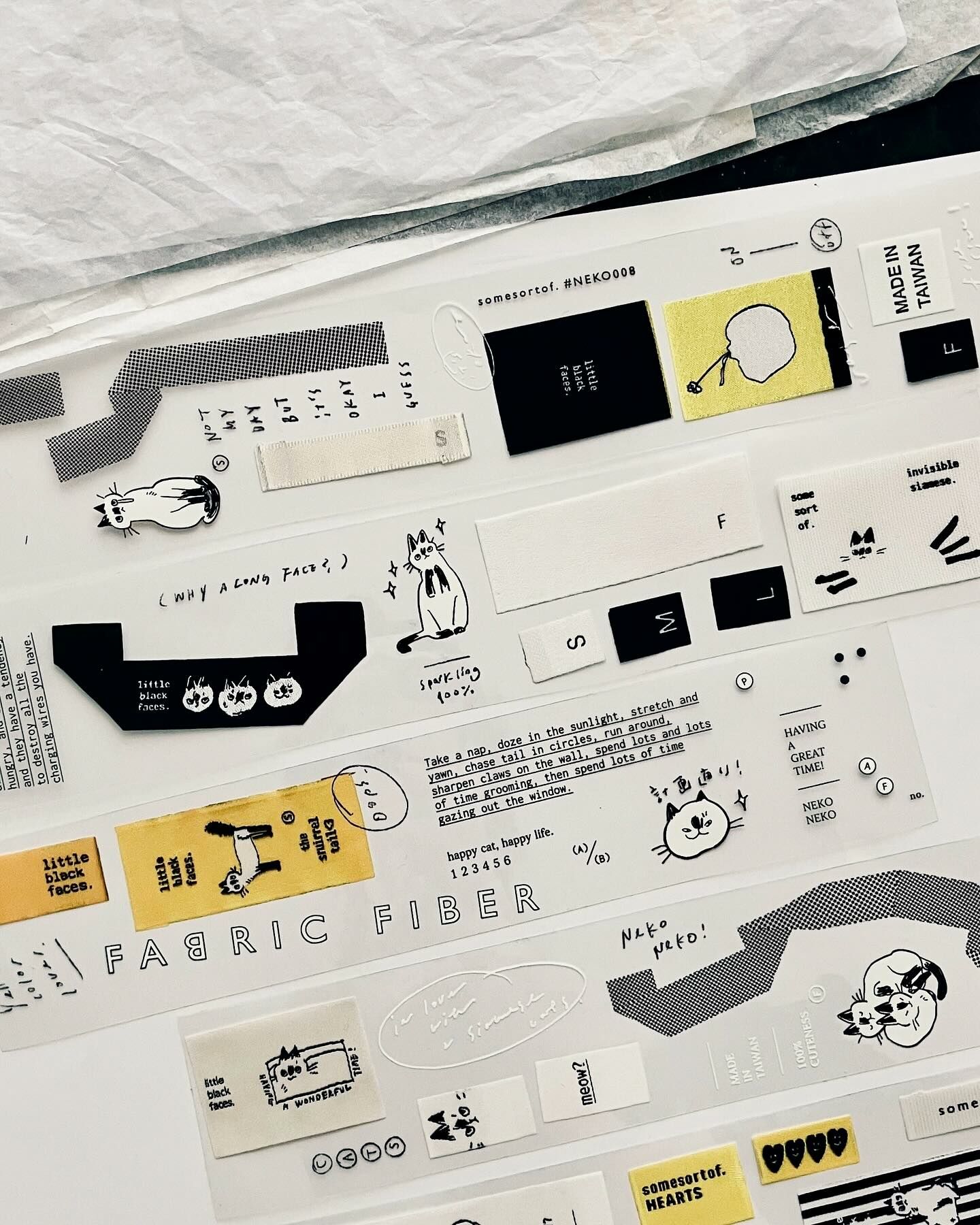 羊君．the fabric label. 4cm亮面PET膠帶 <整捲/分裝>