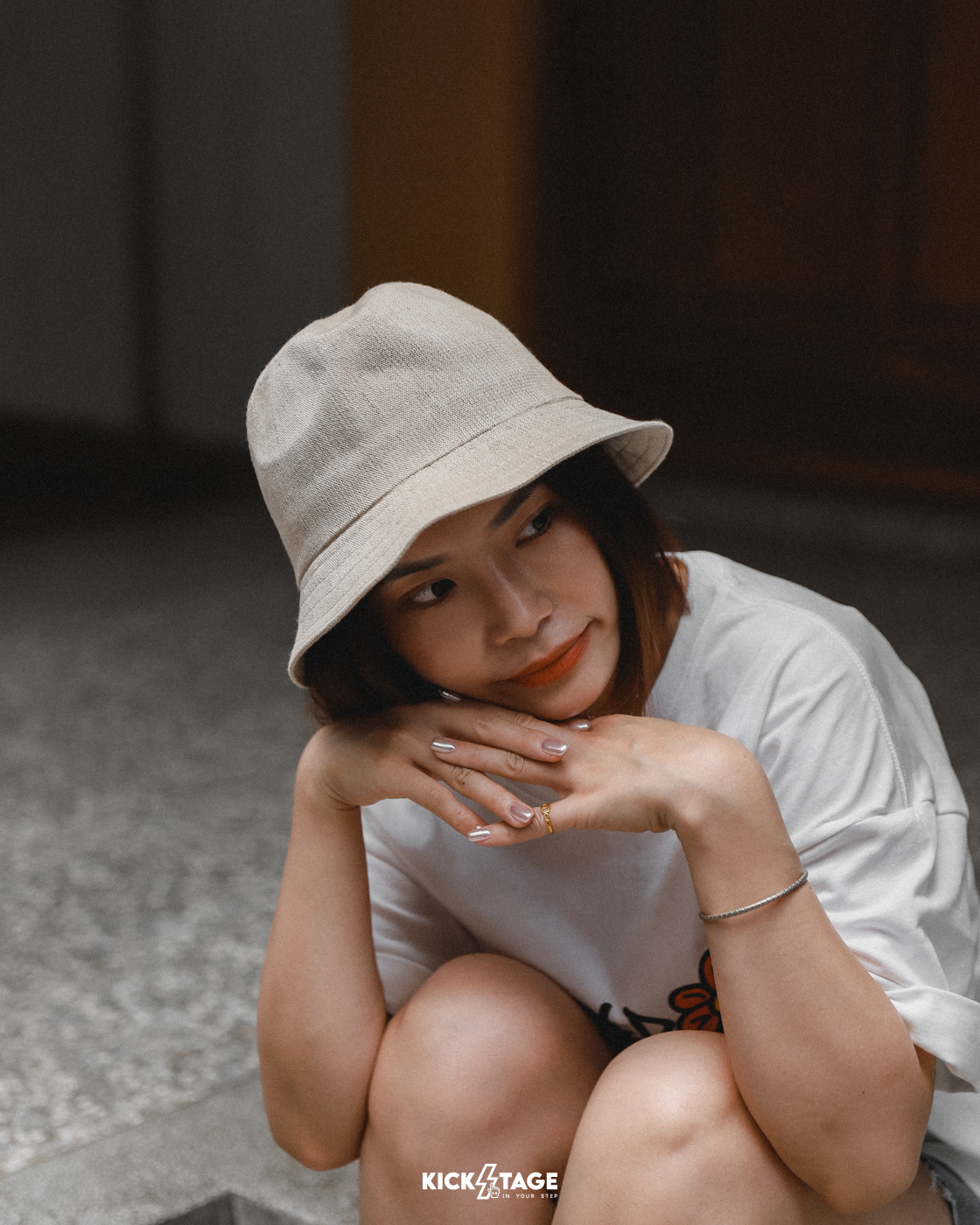 **特價商品無退換**KANGOL BAMBOO ARNOLD TRILBY 沙色 袋鼠 編織 透氣 紳士帽 漁夫帽【W20S6813BG】