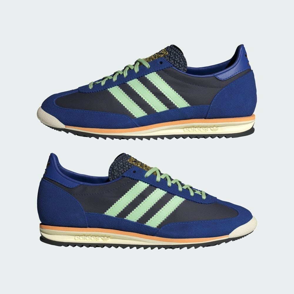 預購┃adidas SL 72 OG 麂皮 復古 皮革 藍黑底 薄荷綠