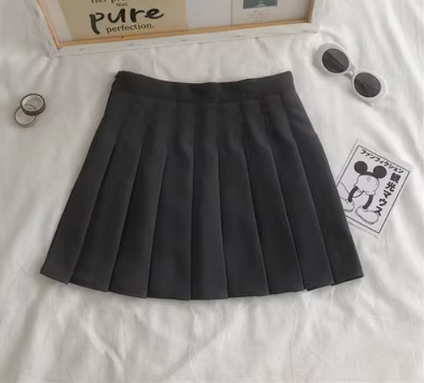 新款A字百褶半身裙（灰色色加厚款）（尺碼:S-XL)(下單後聯絡客服確認發貨尺碼)