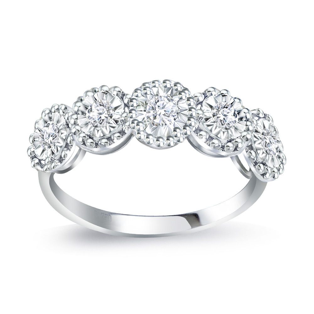 18K金天然鑽石戒指星戀鑽戒