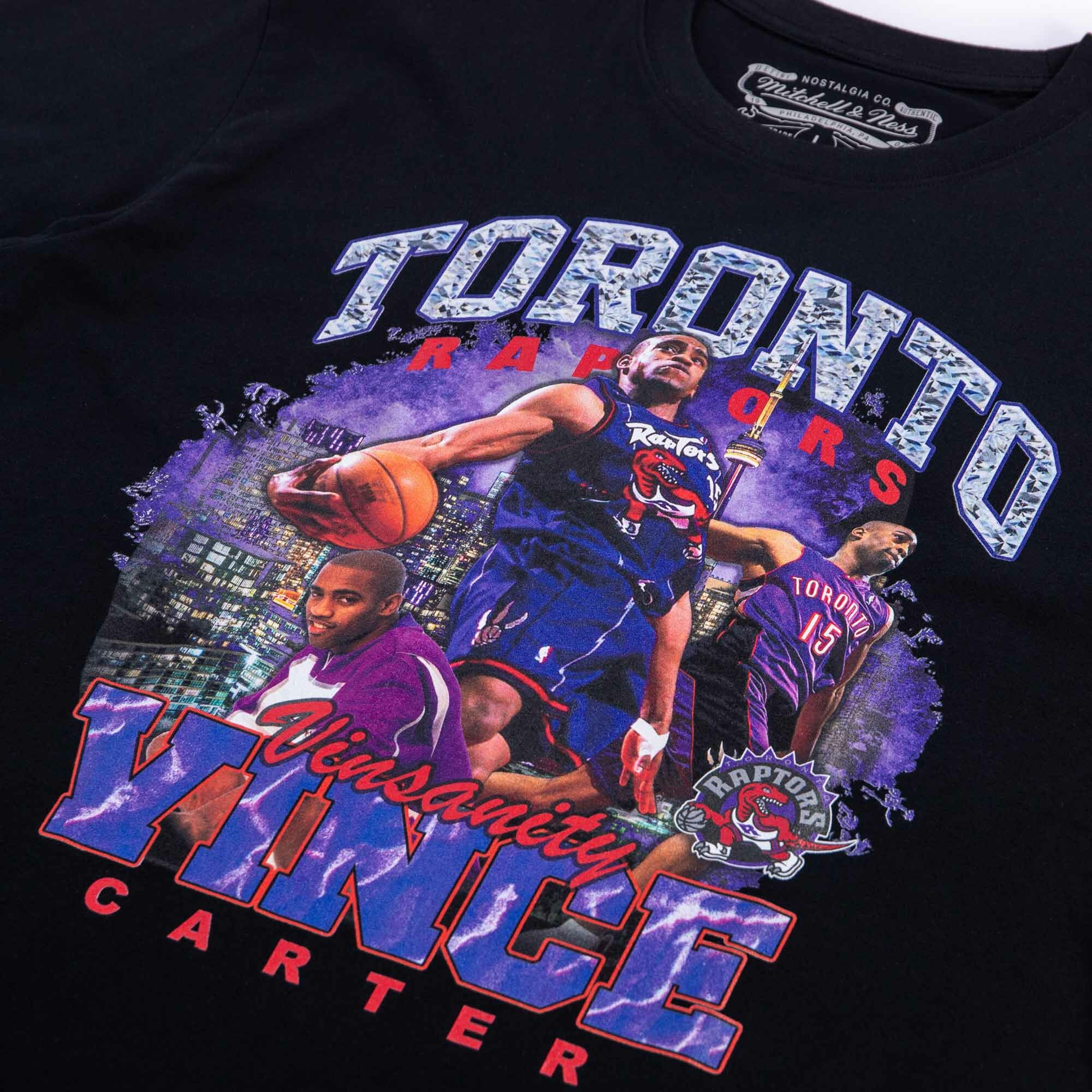 Mitchell & Ness NBA Toronto Raptors Vince Carter Bling Tee 黑 短袖 MNTS068TR [台灣現貨]