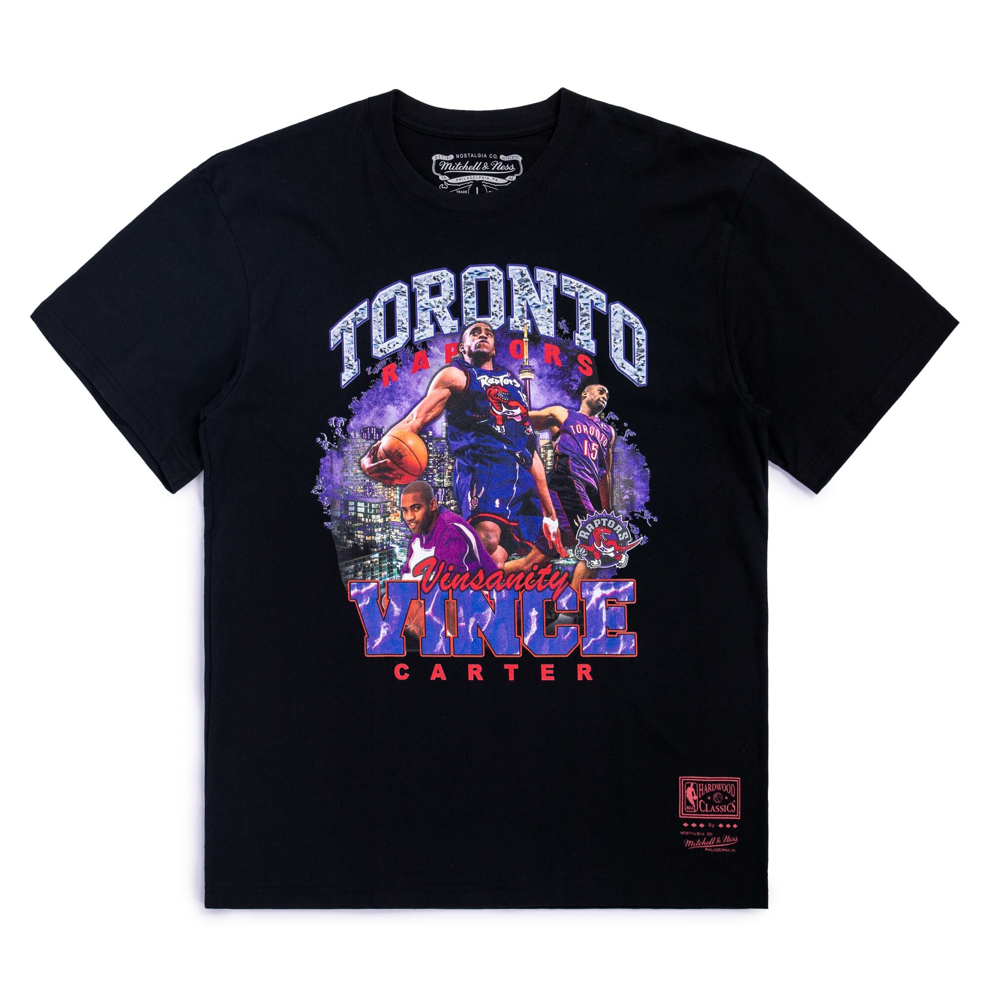 Mitchell & Ness NBA Toronto Raptors Vince Carter Bling Tee 黑 短袖 MNTS068TR [台灣現貨]