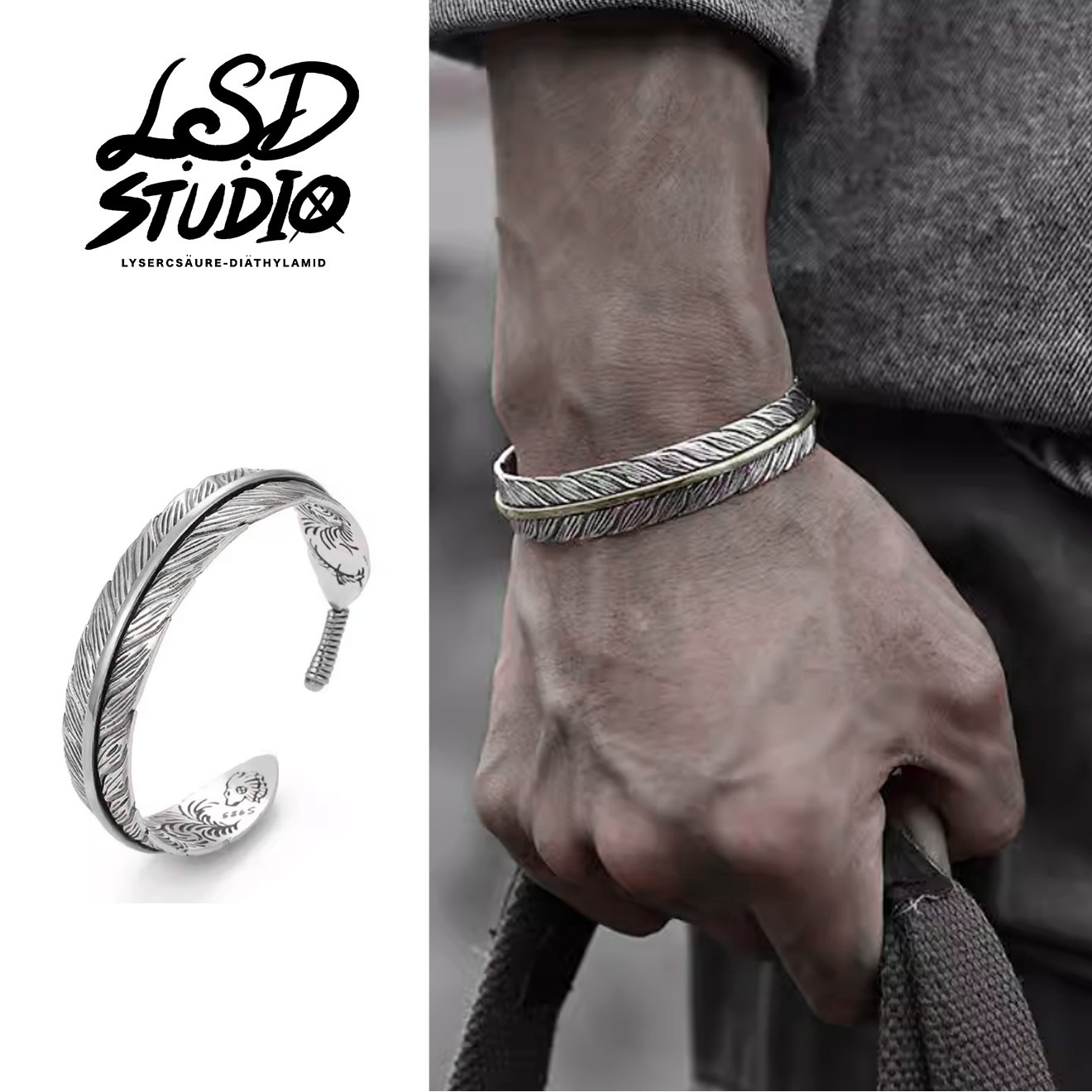 【ACLH088】羽毛開口設計手環