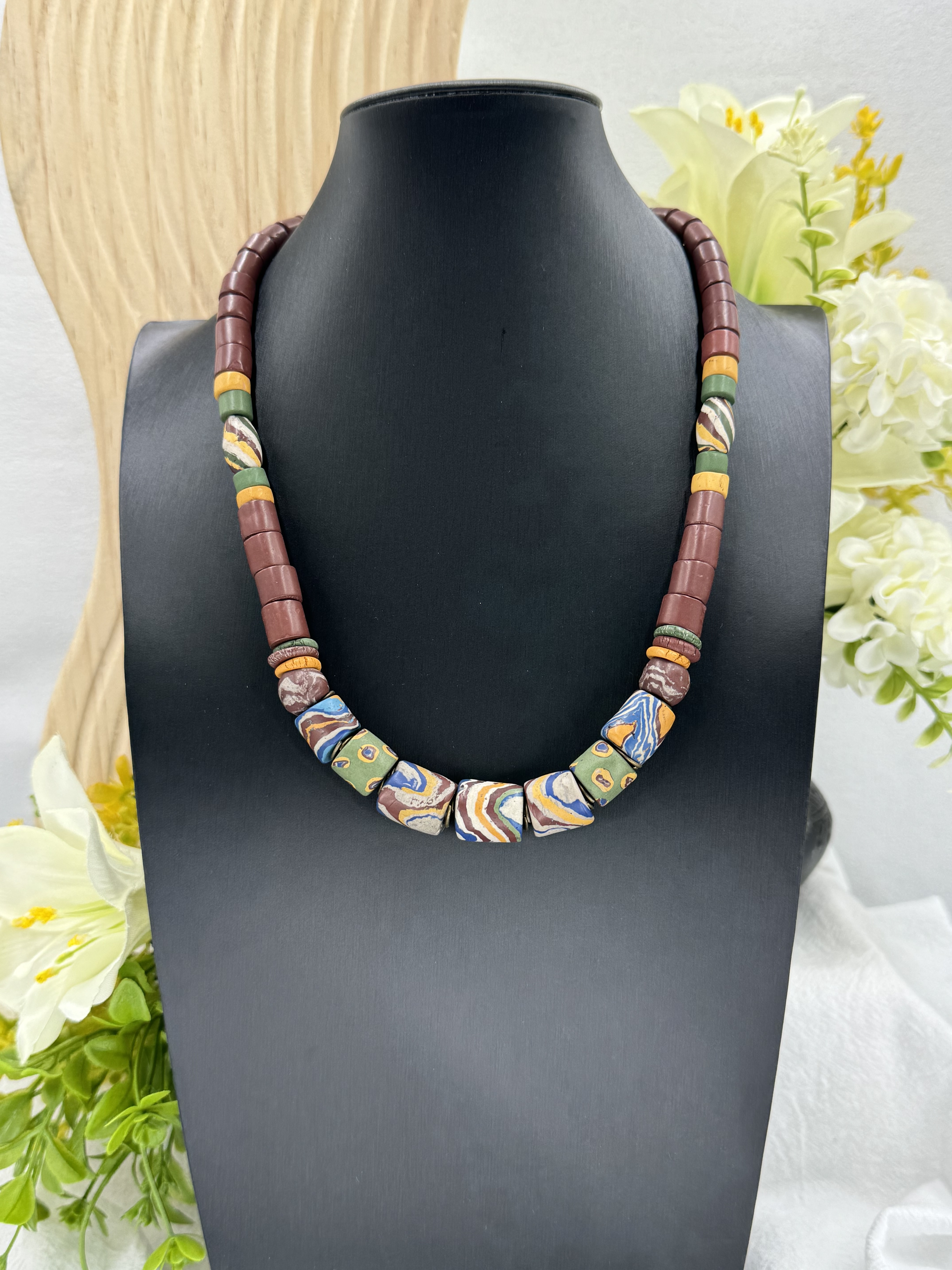 No.25傳統花珠單串短鍊52cm