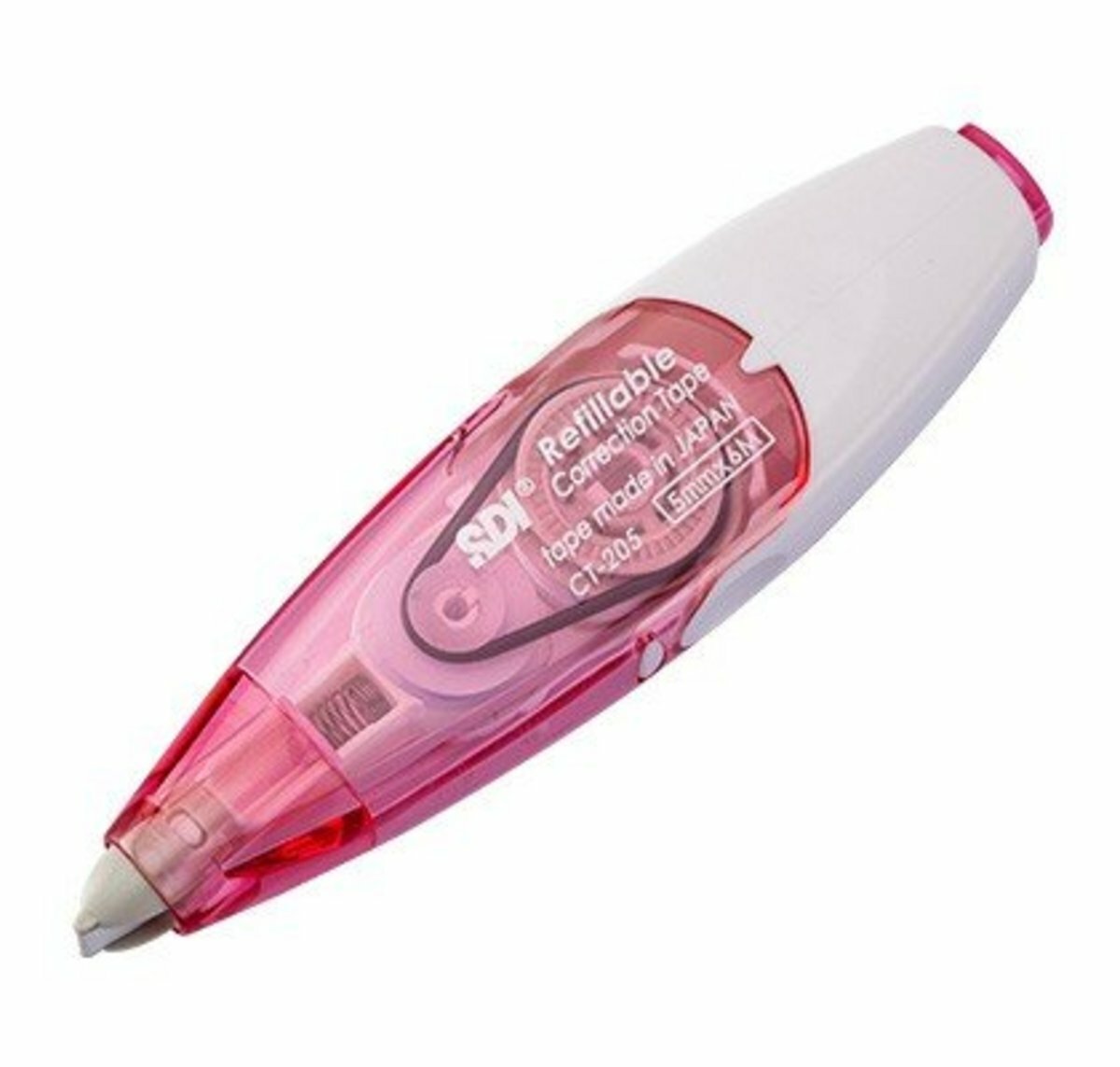 SDI - CT-205P "iPUSH"輕按式塗改帶 (5mm x 6M) 粉紅色 + 2個替換芯 (改錯修正兼用)
