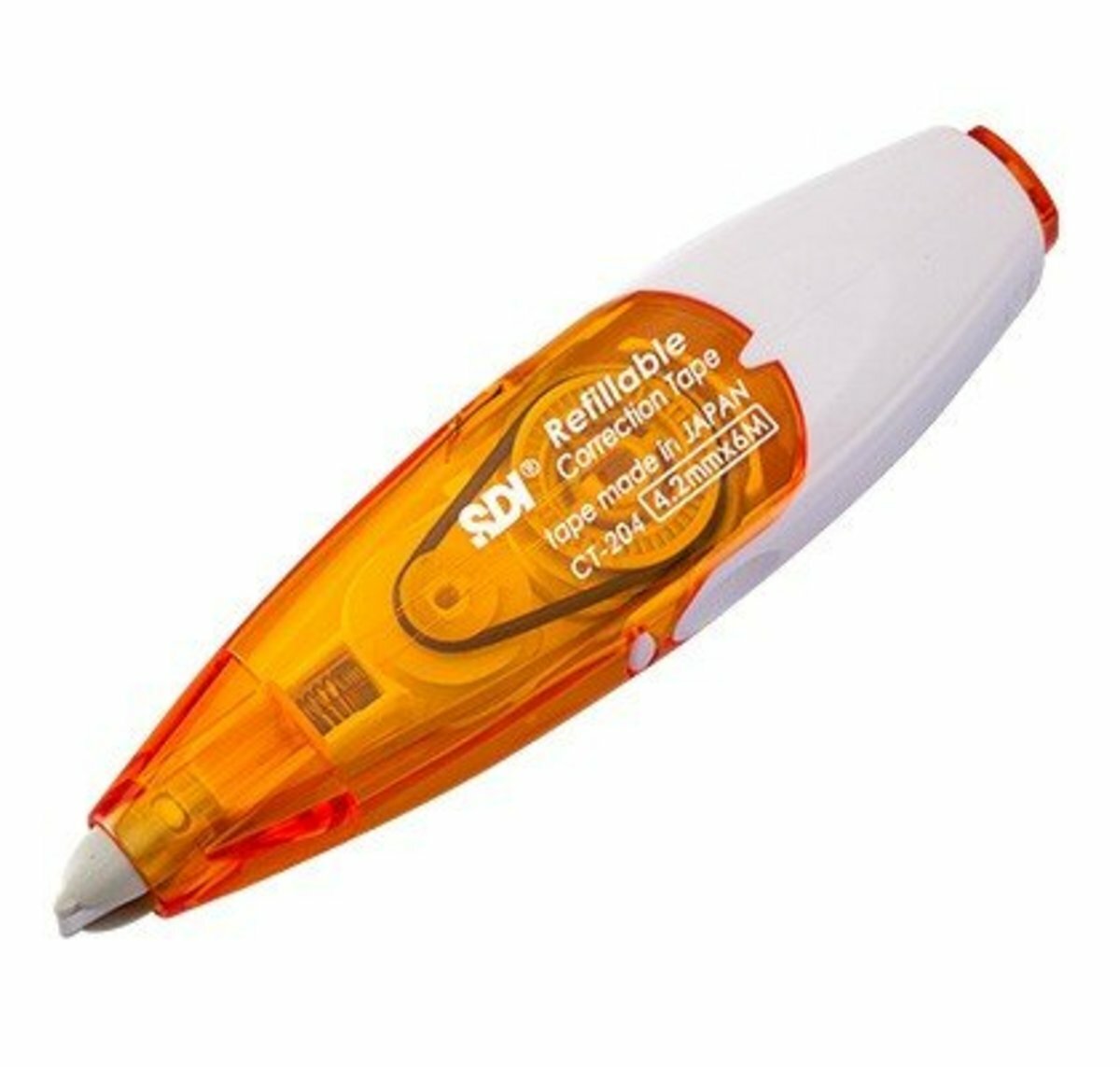 SDI - CT-204 "iPUSH"輕按式塗改帶 (4.2mm x 6M) 橙色 + 2個替換芯 (改錯修正兼用)