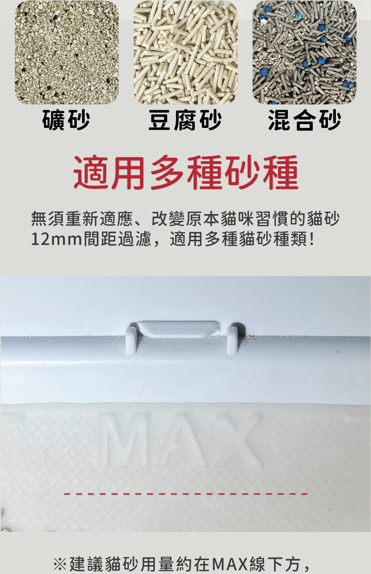 貓砂機適用多種貓砂