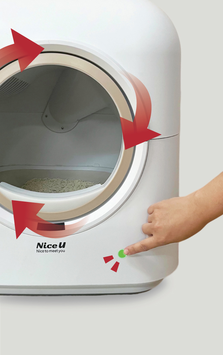 自動貓砂機清理示意圖