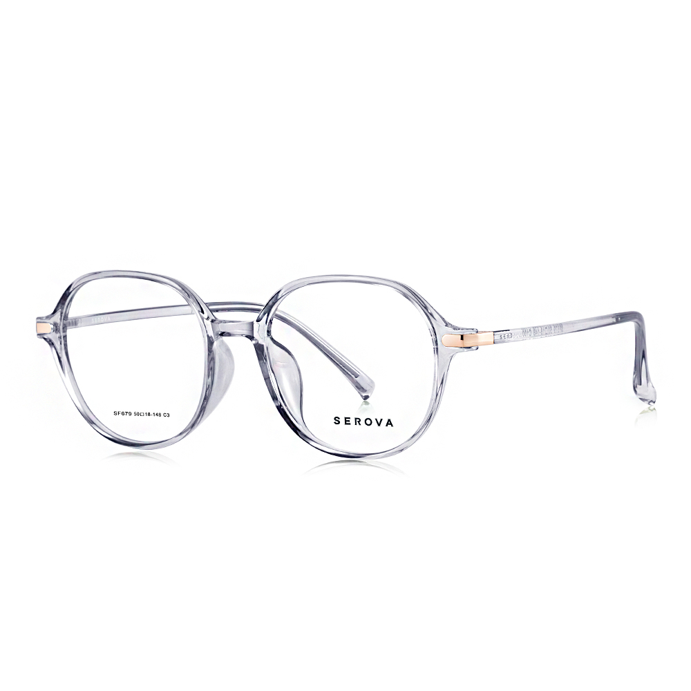 【SEROVA】SF679 切角圓框光學眼鏡♥