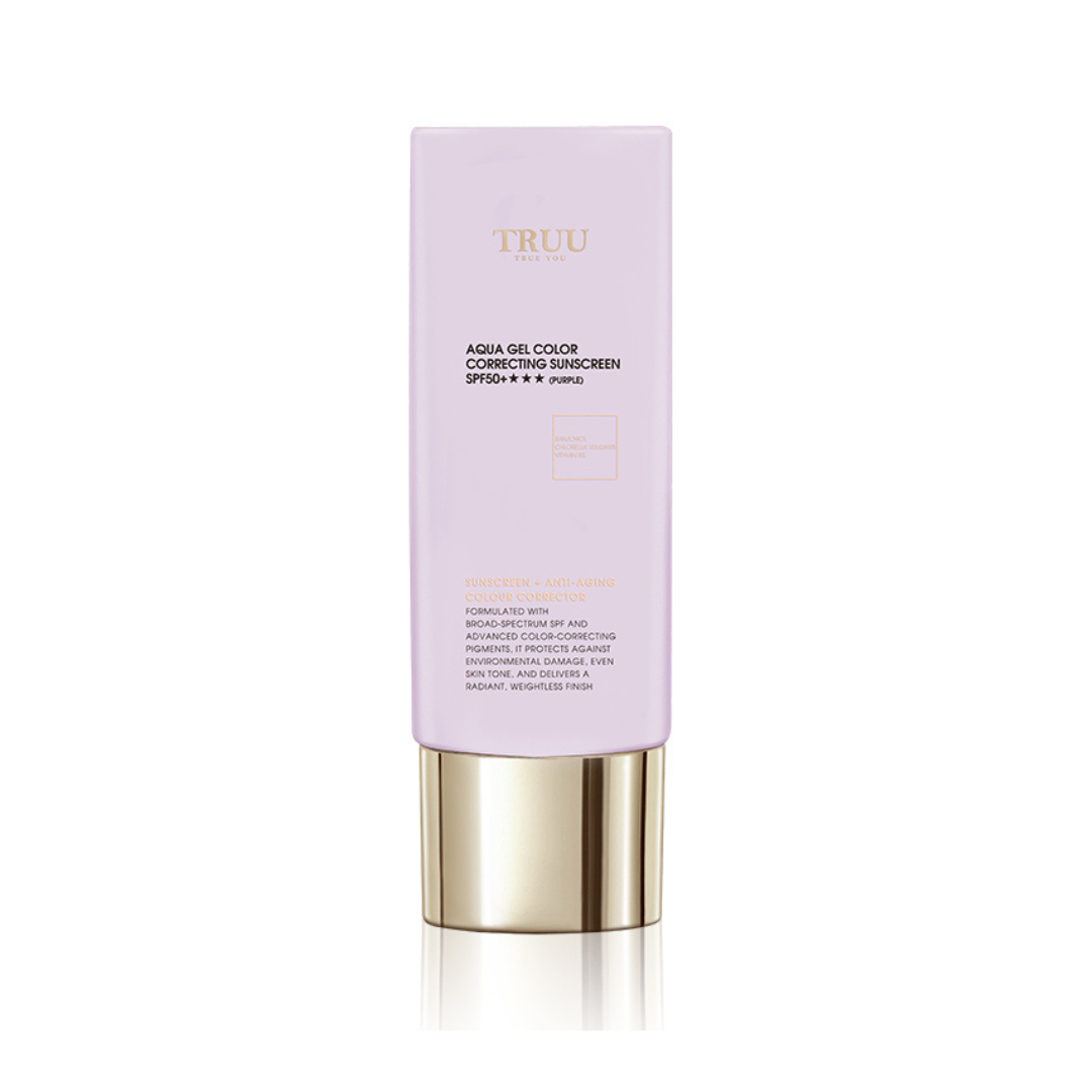 TRUU 高水感亮顏校色防曬乳 (SPF50+★★★) 50ml - 紫色