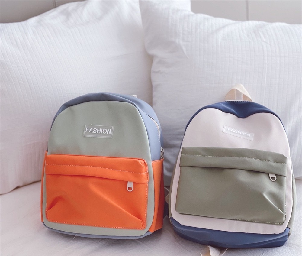 撞色休閒後背包