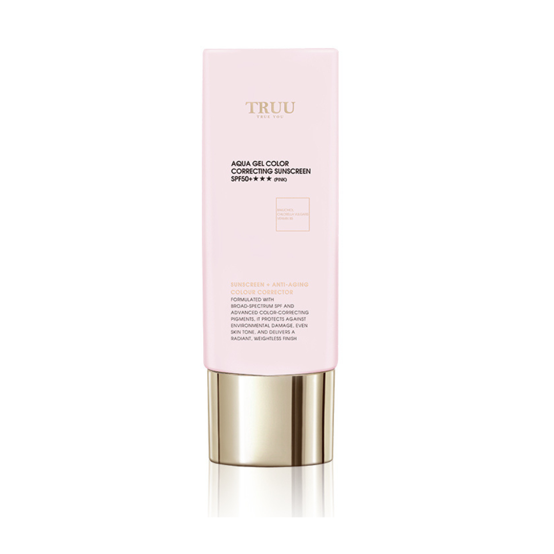 TRUU 高水感亮顏校色防曬乳 (SPF50+★★★) 50ml - 粉色