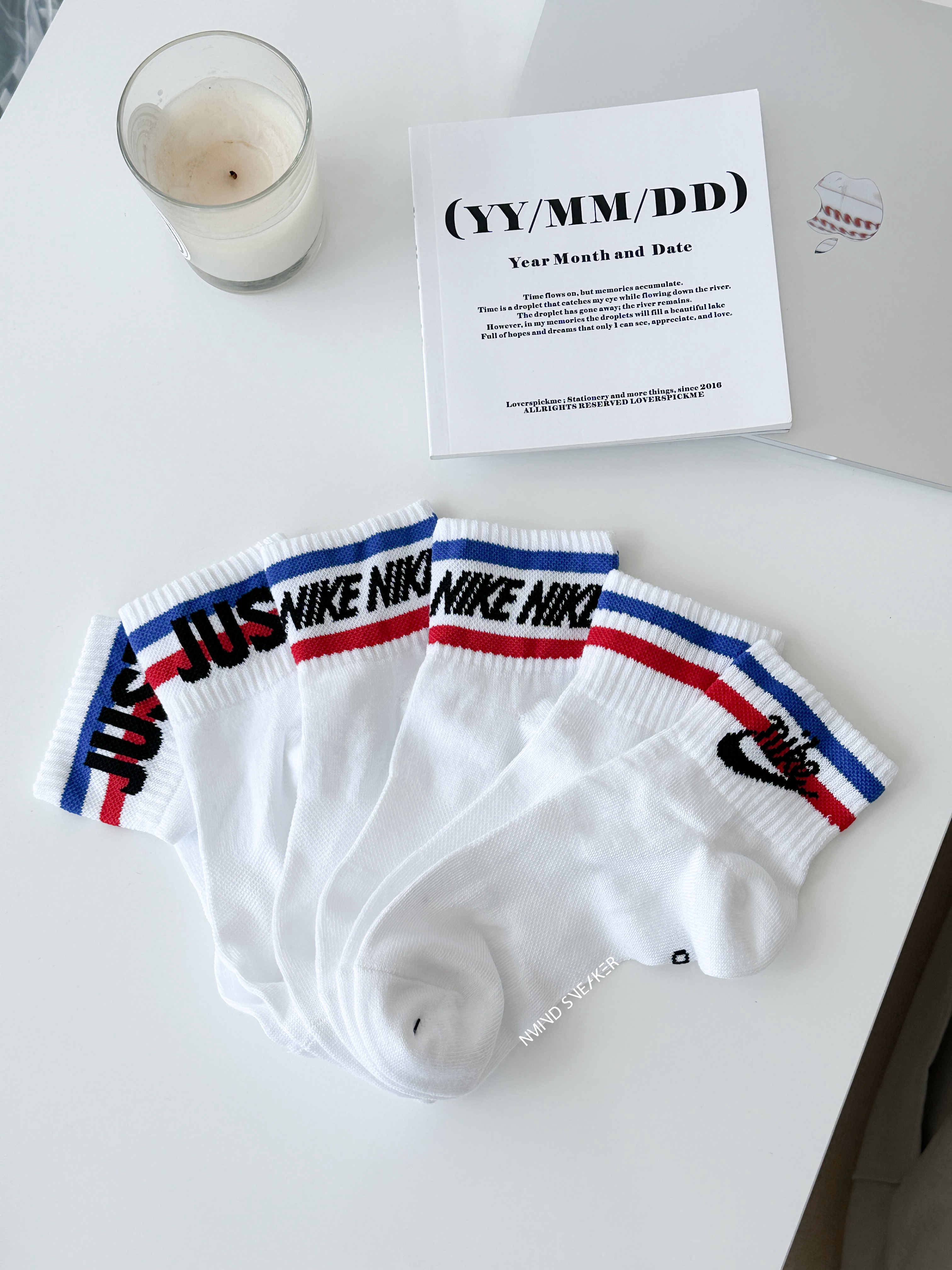 <快速出貨> Nike 復古logo 中筒襪 三入組