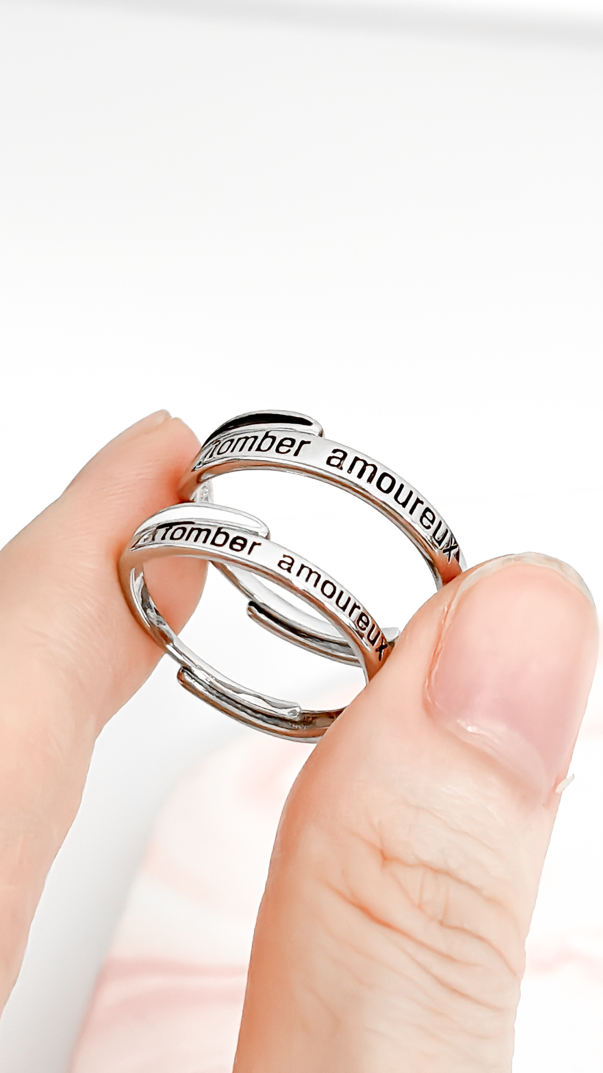 tomber amoureux💘 情侶戒指💍 免費刻字✒️
