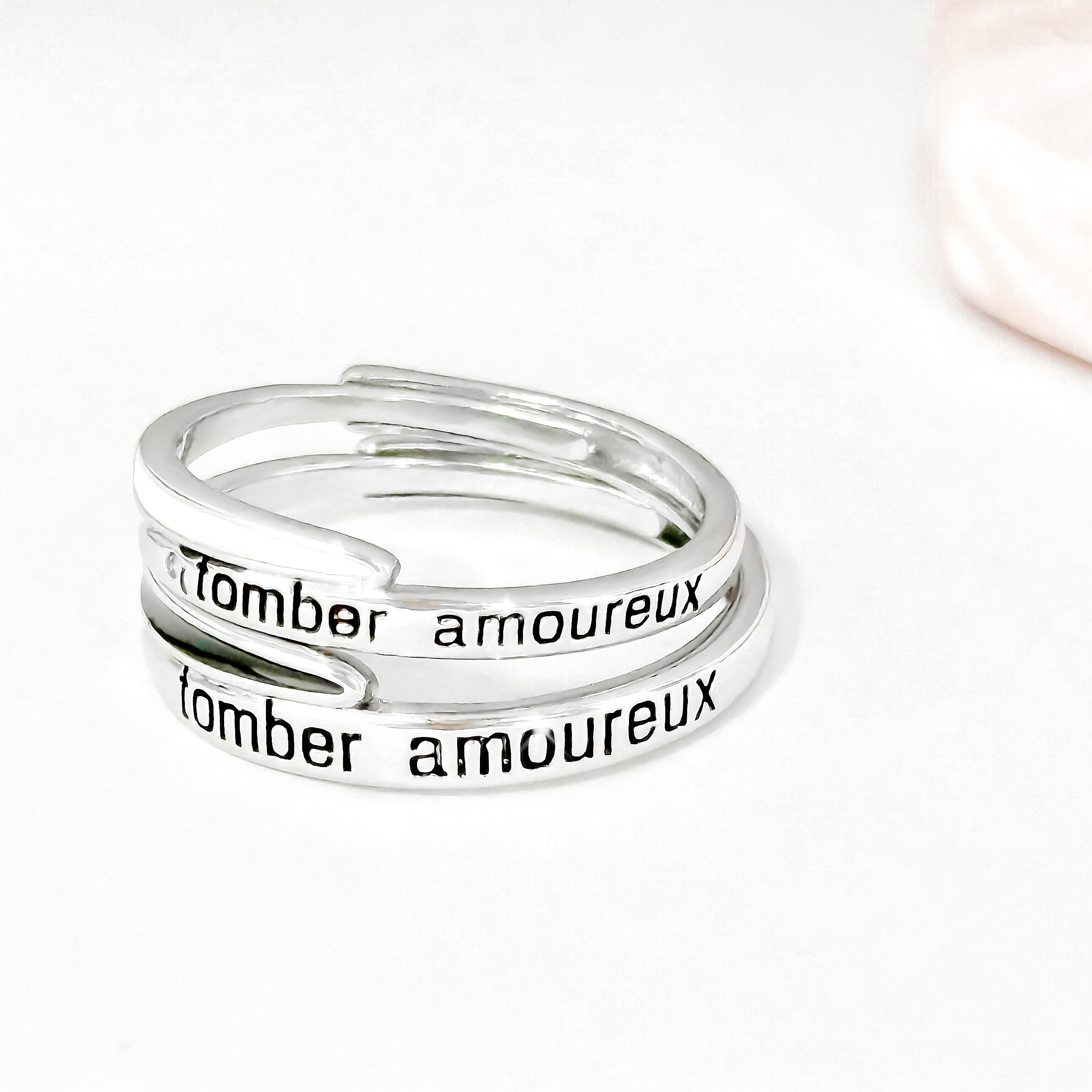 tomber amoureux💘 情侶戒指💍 免費刻字✒️