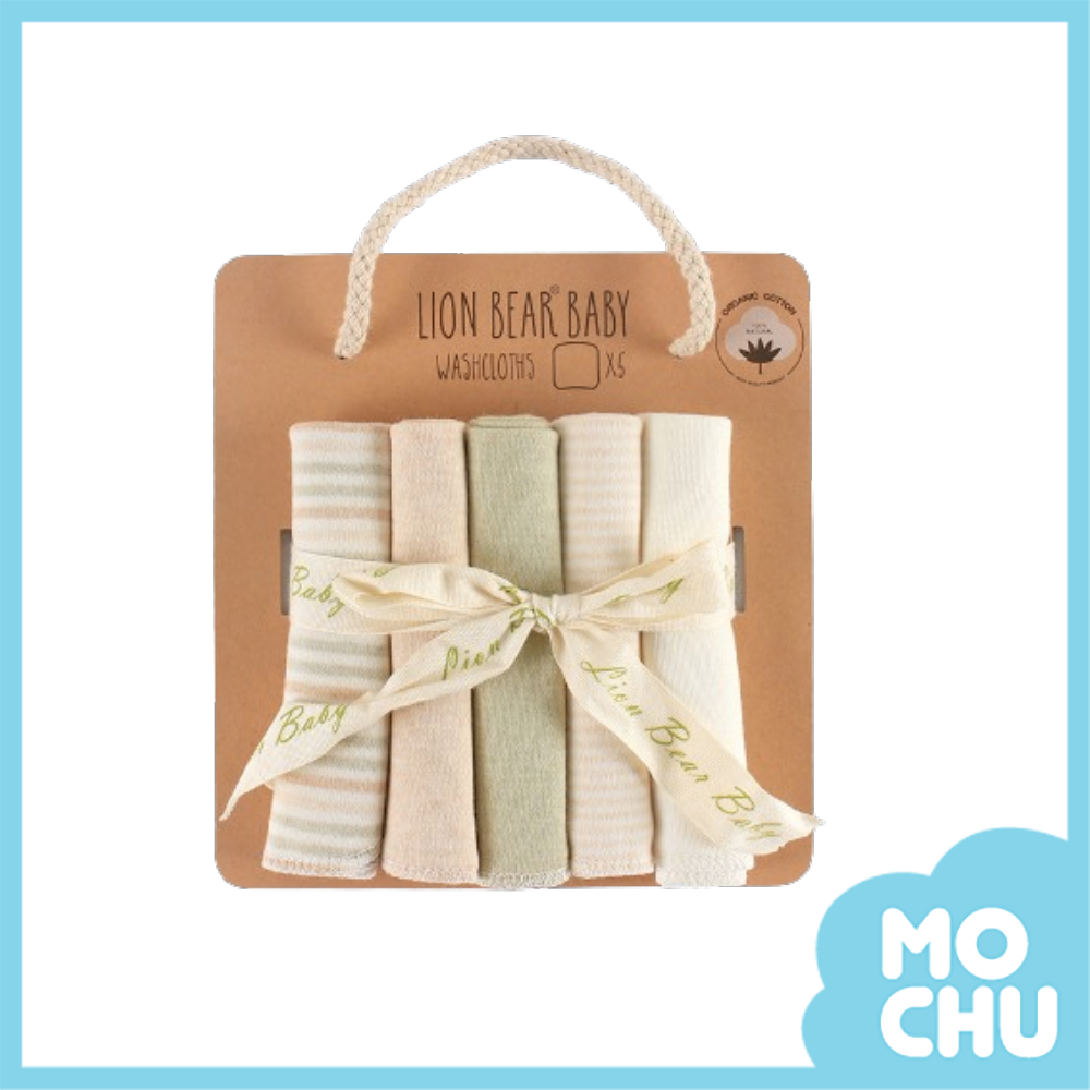 有機彩棉小方巾五入組合