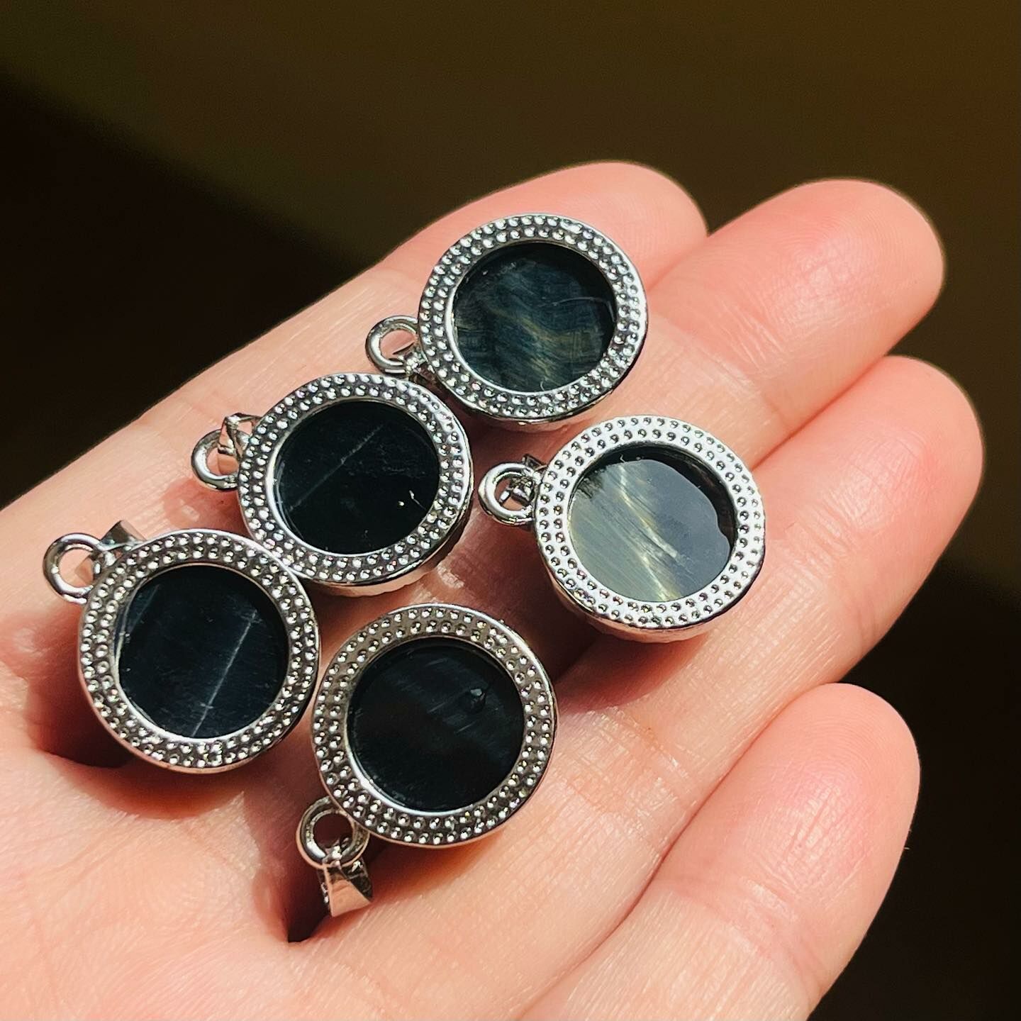 [原石] 藍虎眼石 項鍊吊墜