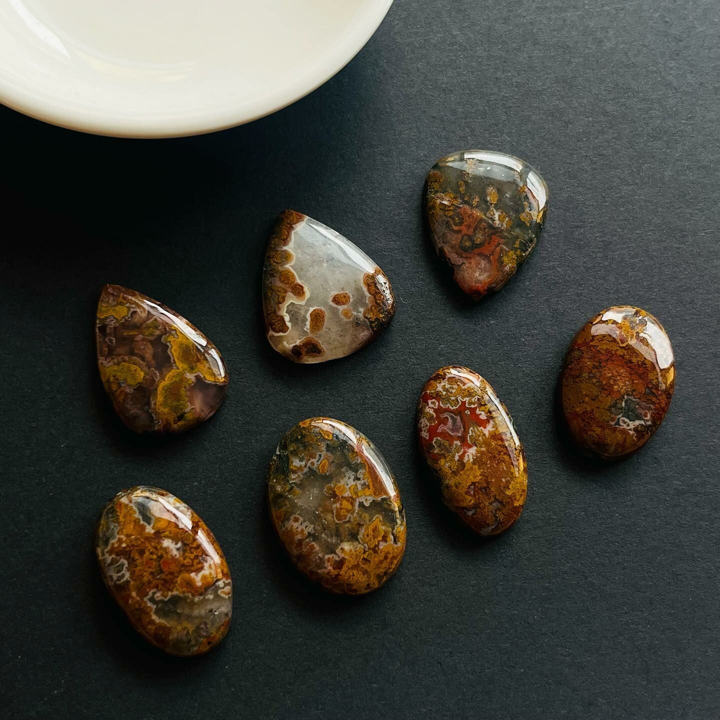 [原石] 摩洛哥瑪瑙 水晶墜面 水晶蛋面