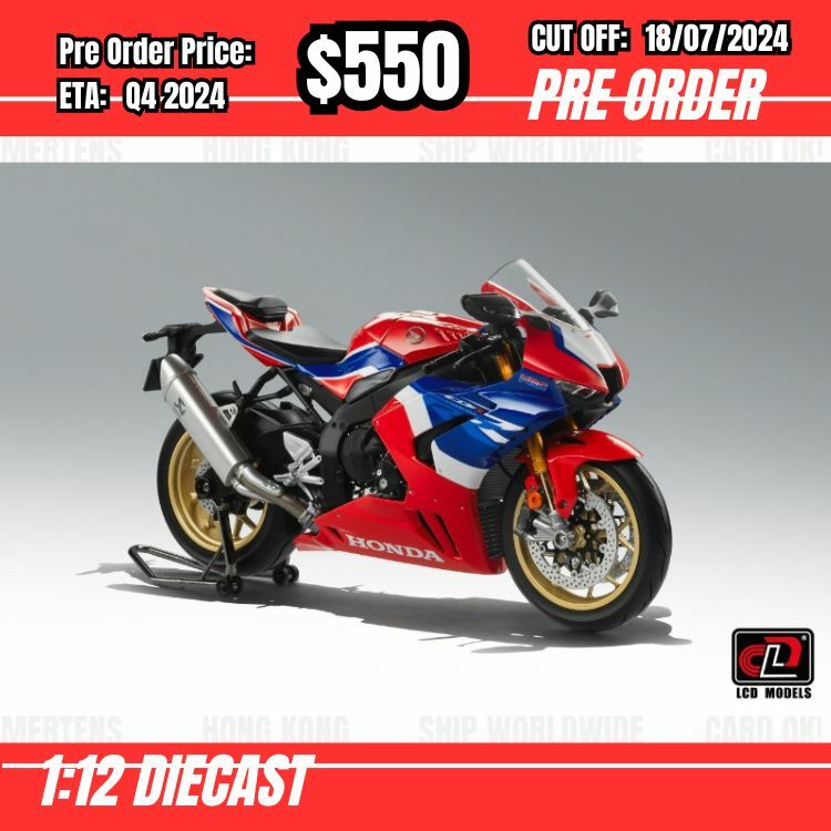 PO-$550 * LCD * 1:12 Honda CBR1000RR-R Red [OD17/07]