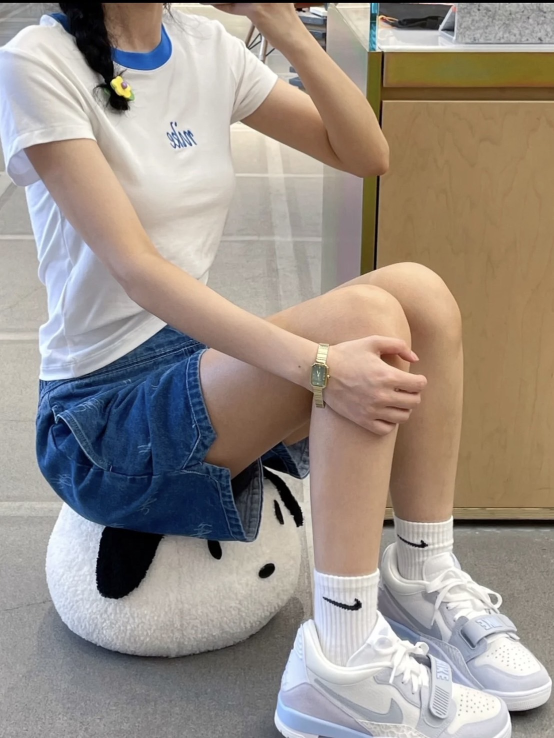 <線上SALE❤️‍🔥> NIKE 撞色滾邊 短袖上衣 深海藍/白 (HF8820-478/HF8820-100)