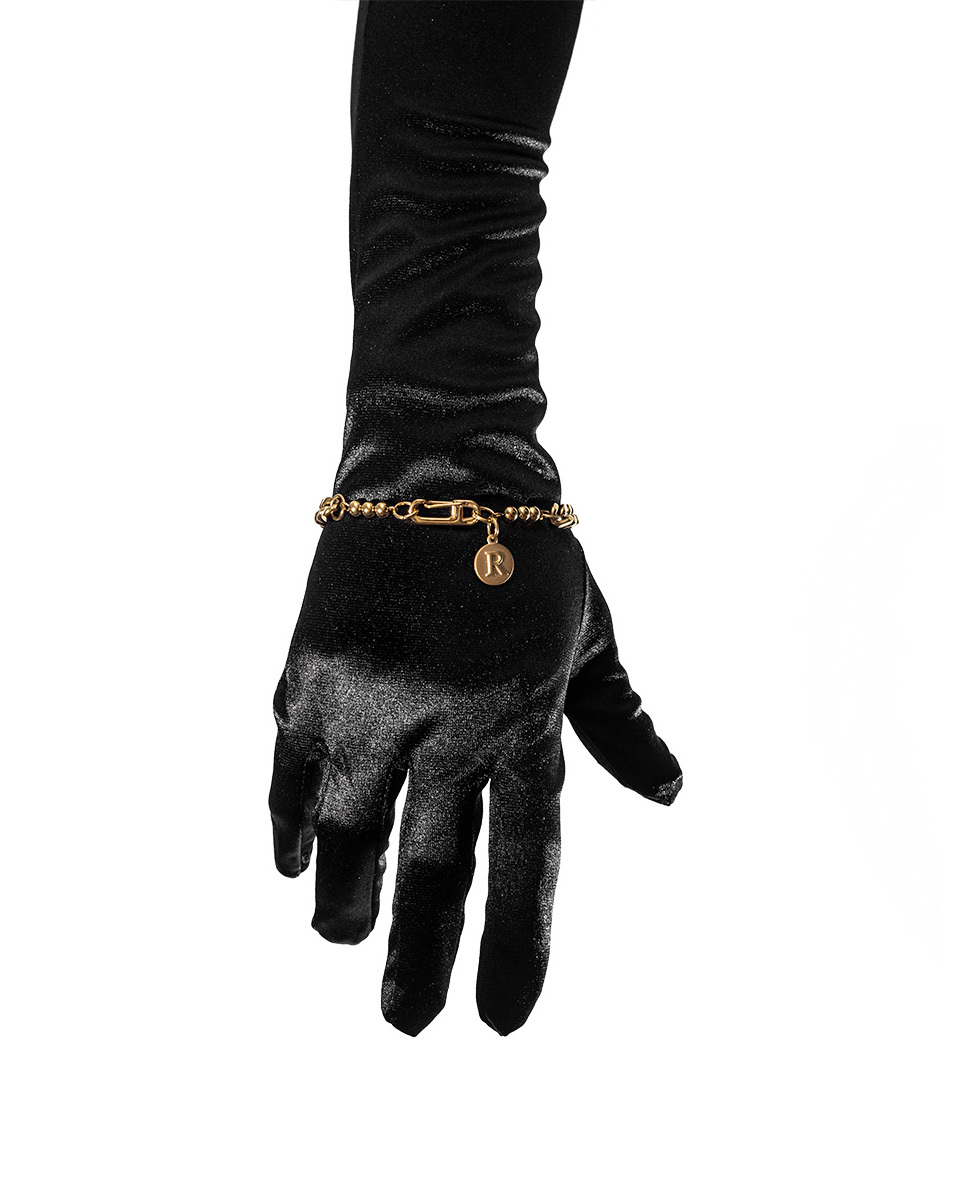 RECOVERY 厚扁鍊手鍊（亮金）