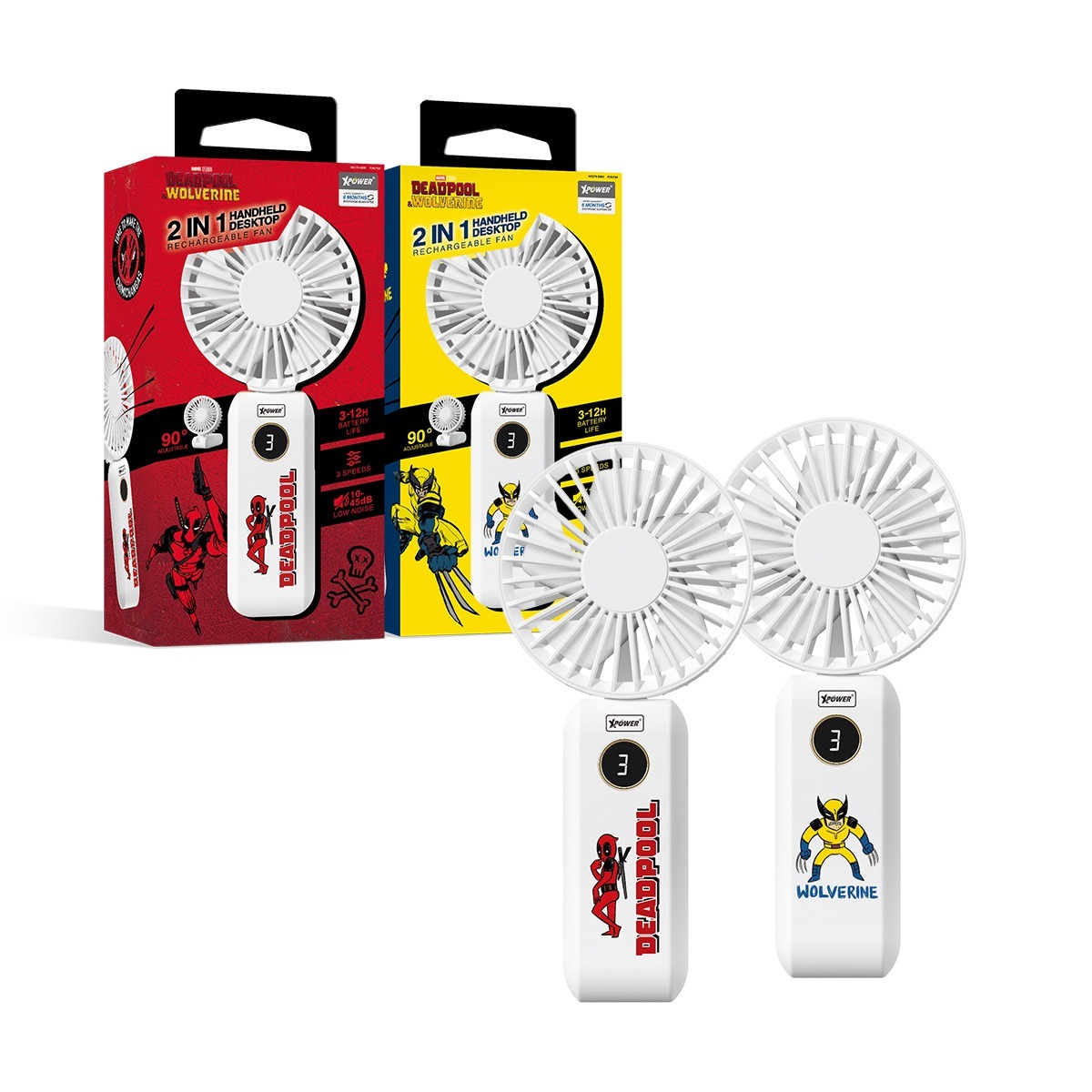 死侍與狼人系列  2合1手提/座檯 Type-C充電風扇 - F14