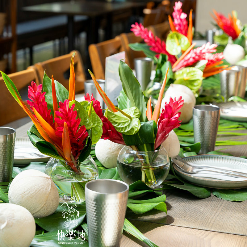 客製▪長桌桌花 I 餐桌花