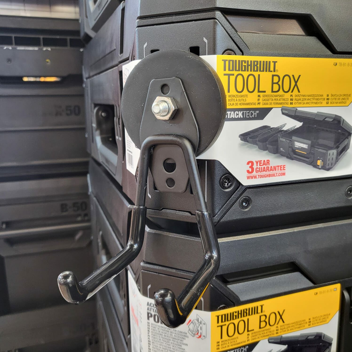 金屬包膠免打孔掛鈎，超强力吸鐵石工具 (適合Toughbuilt工具箱)