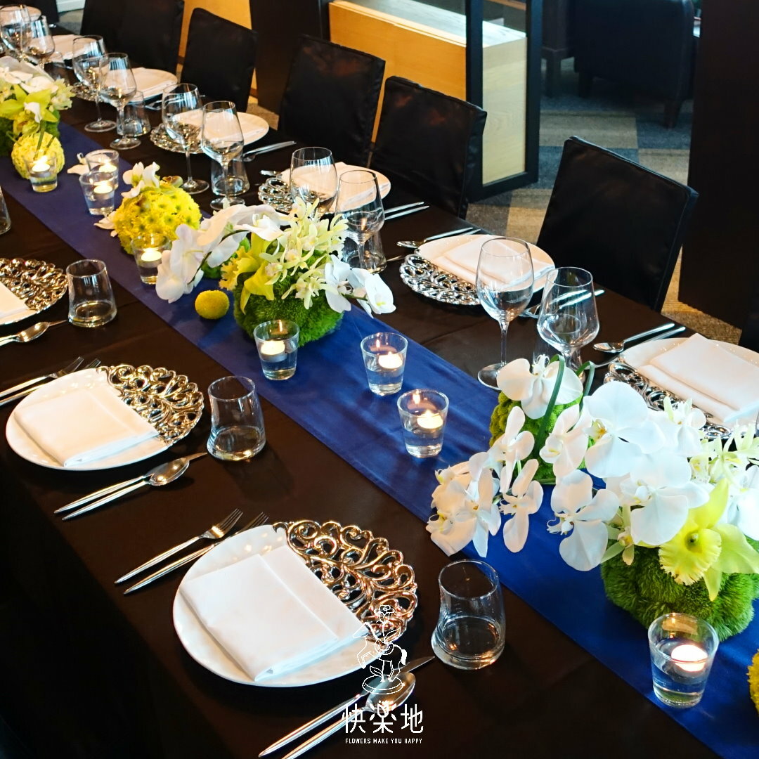 客製▪餐桌桌花 I 長桌桌花 I 餐桌花