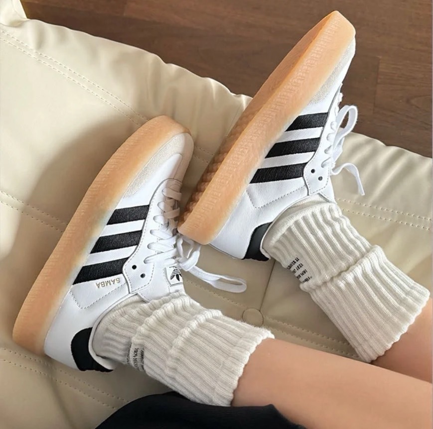 Adidas Originals SAMBAE 經典 黑白 焦糖底 厚底 休閒鞋 JI1349