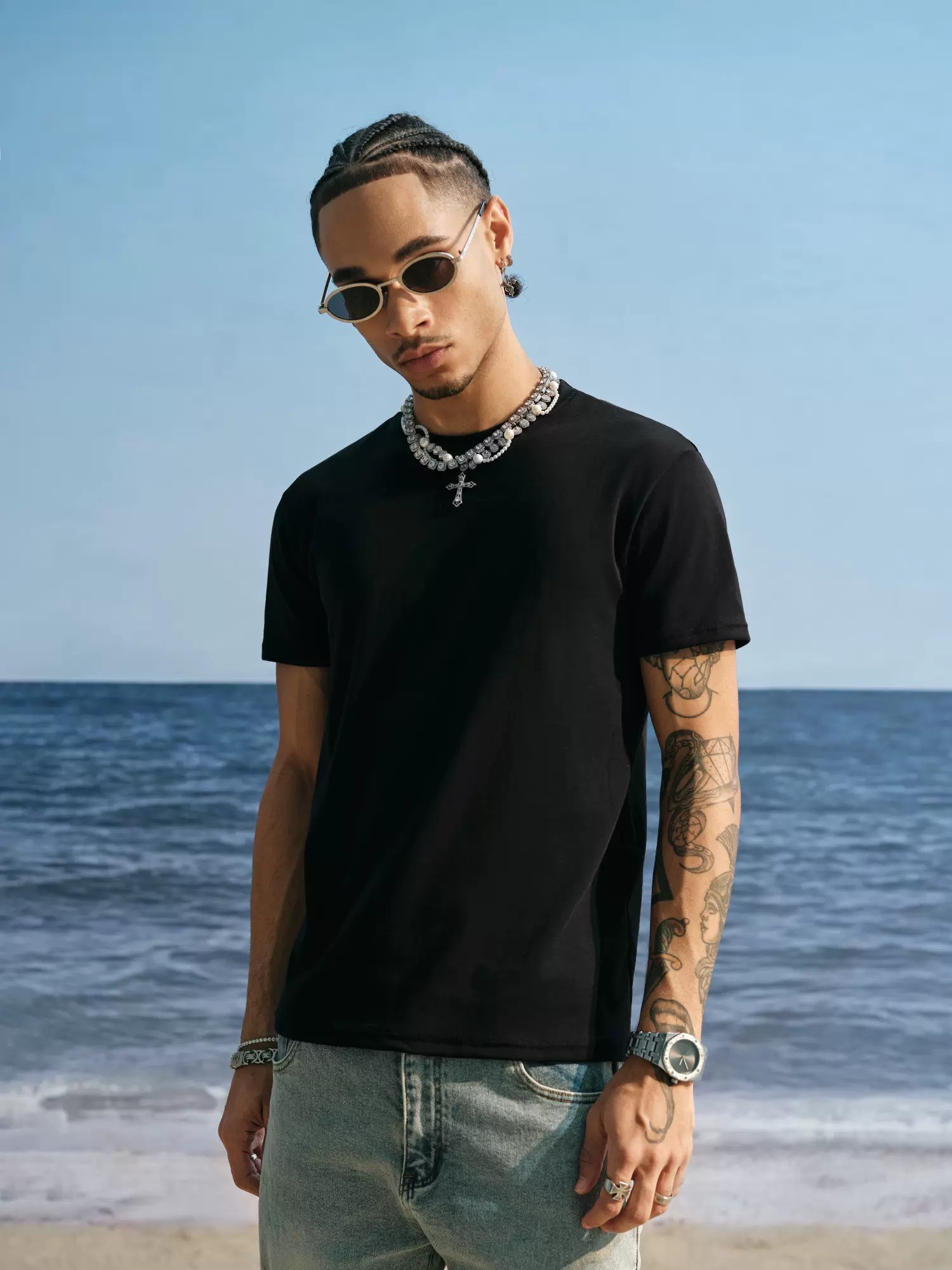 STK SmallTownKid ASEN同款 基礎款 美式復古休閒街頭風 緊身短袖 T