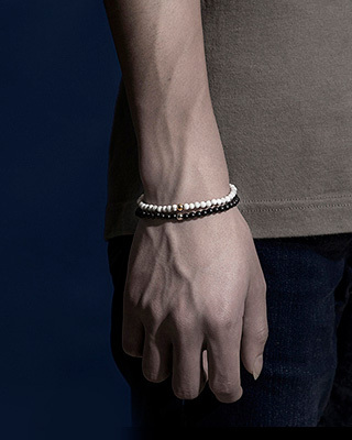 RECOVERY 霧面4MM串珠手環 (白)