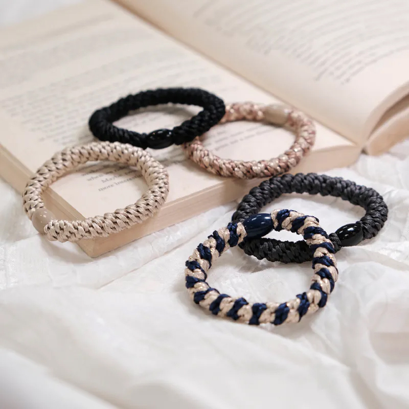 韓式時尚粗髮圈５入｜微醺日落款