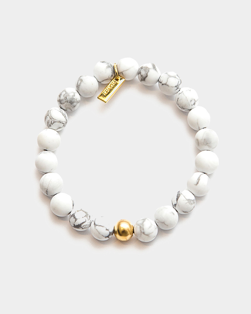 RECOVERY 霧面8MM串珠手環 (白)