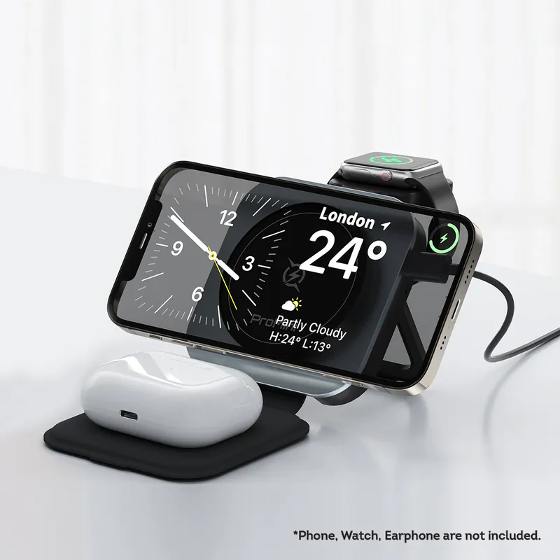 Magic-Pro ProMini MagW3F2 23.5W磁吸三合一摺疊式無線快充座(連火牛)