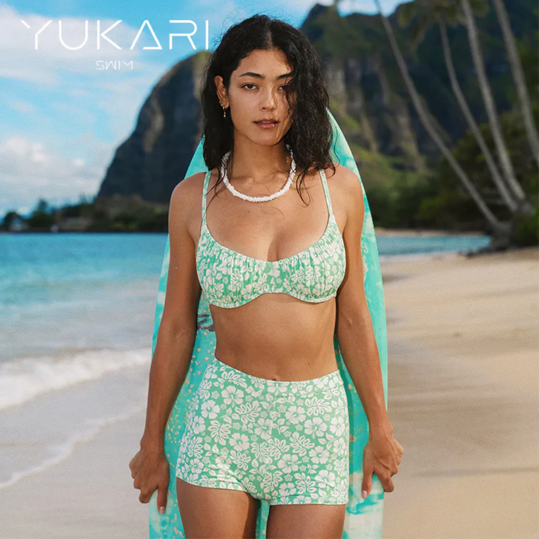 ▲Yukari Simonne 環保材質夏威夷花朵 四角下褲 [Y0027]